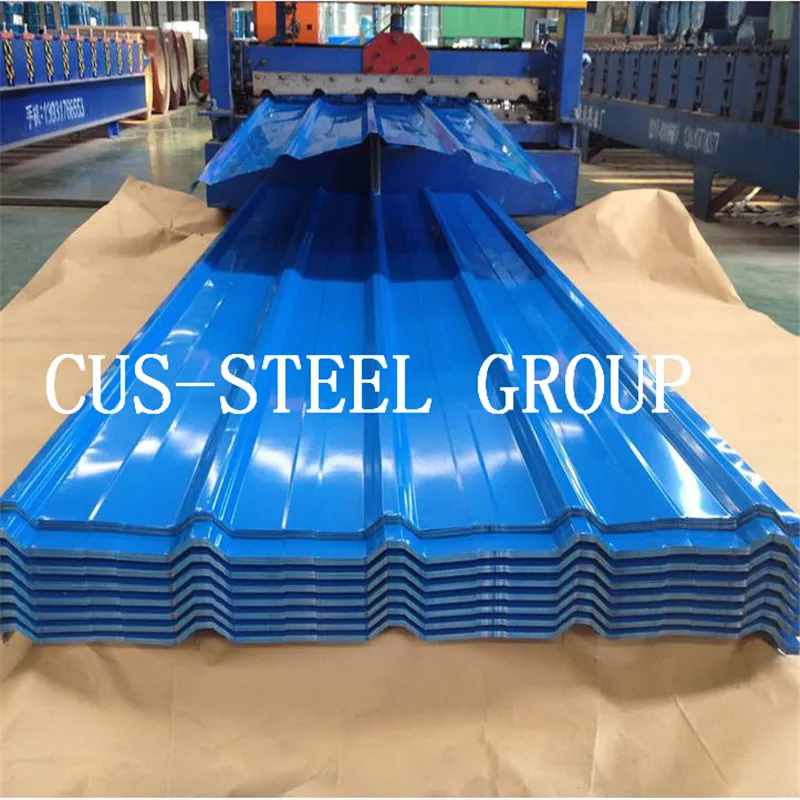 1050mm Colorbond Galvanized PPGI Box Profiled Steel Prepainted Trapezoidal Roofing Sheet