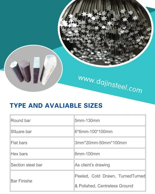 1215 11smn30 Cold Drawn Free Cutting Steel Round Bar Flat Hex Steel