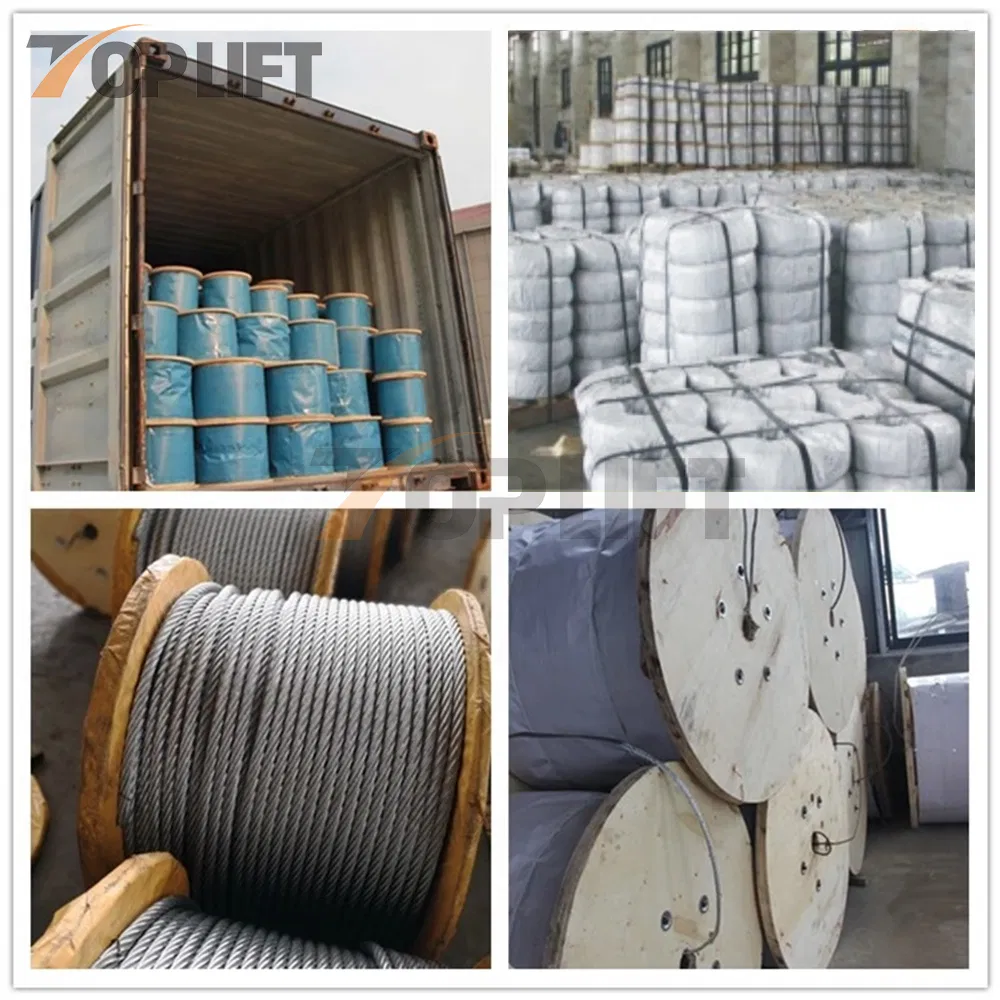 36*7+Iws Braided Ungalvanized Steel Cable Galvanized Steel Wire Rope