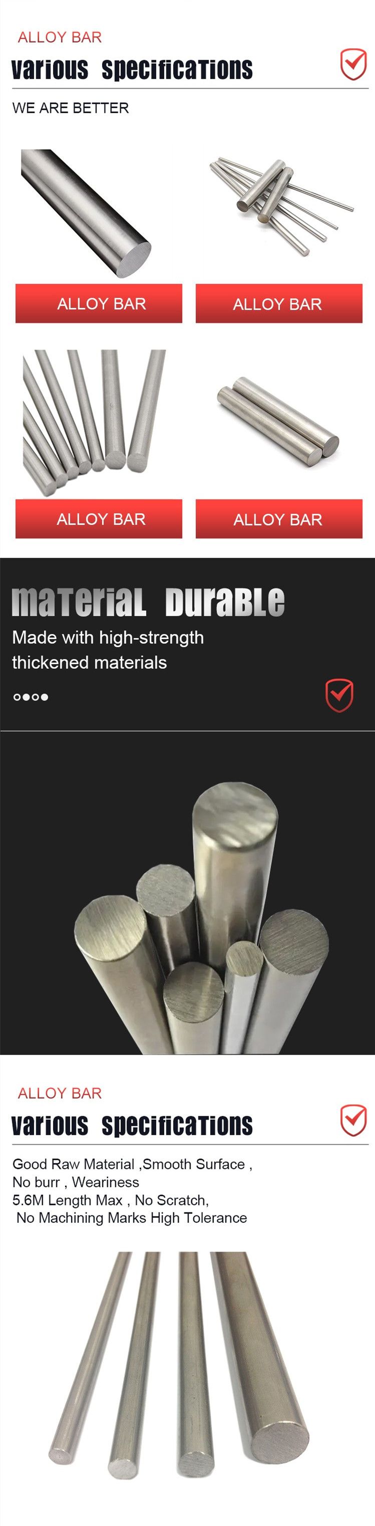 4140hot Rolled Round 42crmos4 A182 F91 Alloy Steel Round Bar