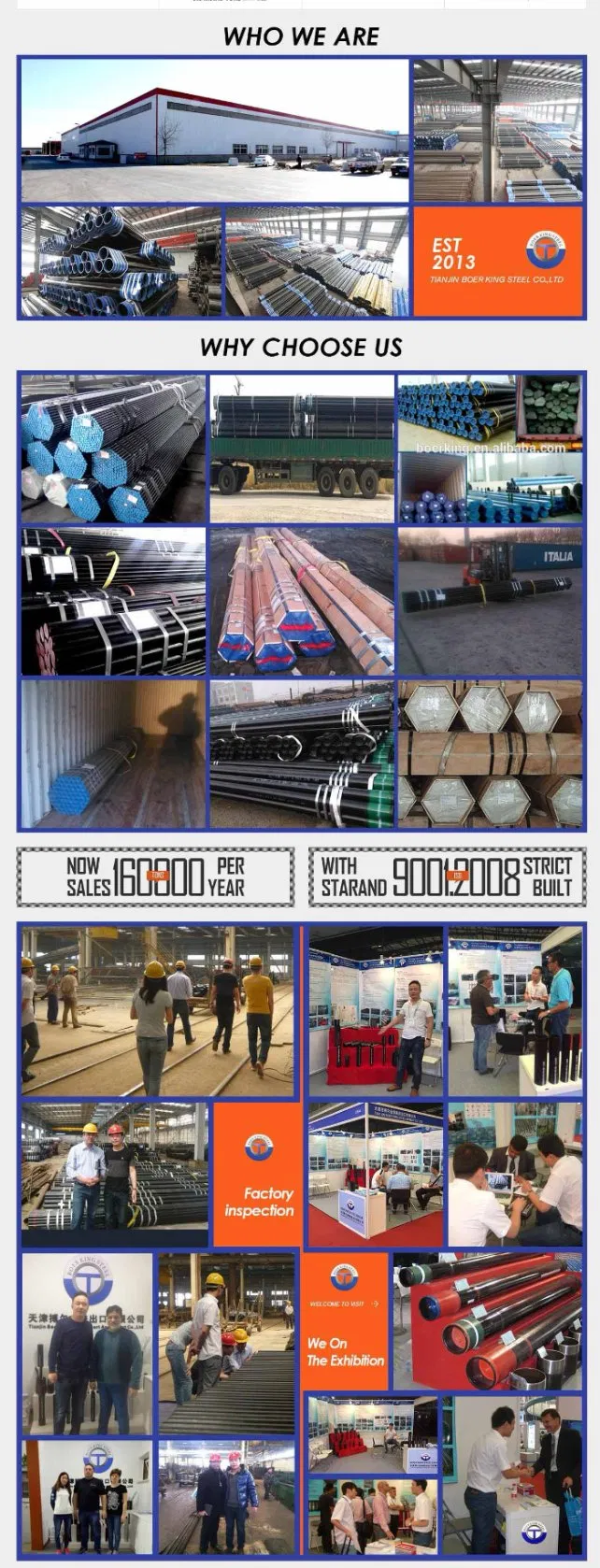 Alloy Steel Pipe 4140, Alloy Seamless Tube 4130, ASTM A519 4340 Crmo Steel Pipe