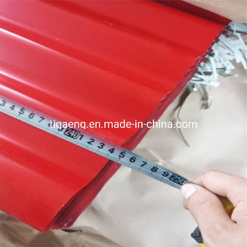 Decorative Material Zinc Coated Red Lacquer Corrugated Galvanised Metal Roofing