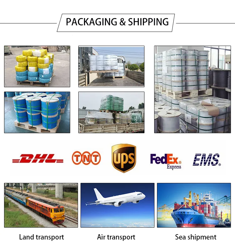 Galvanized Steel Wire Rope 6*7+Iwrc 7*7 1960 2160 MPa