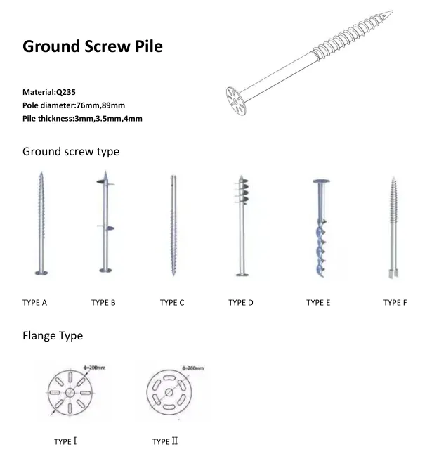 Hot DIP Galvanized Ground Screw Pile for Solar Ground Structure