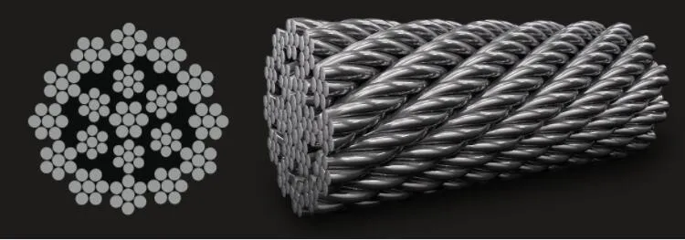 Rotation Resistant Steel Wire Rope 35X7 1960 MPa