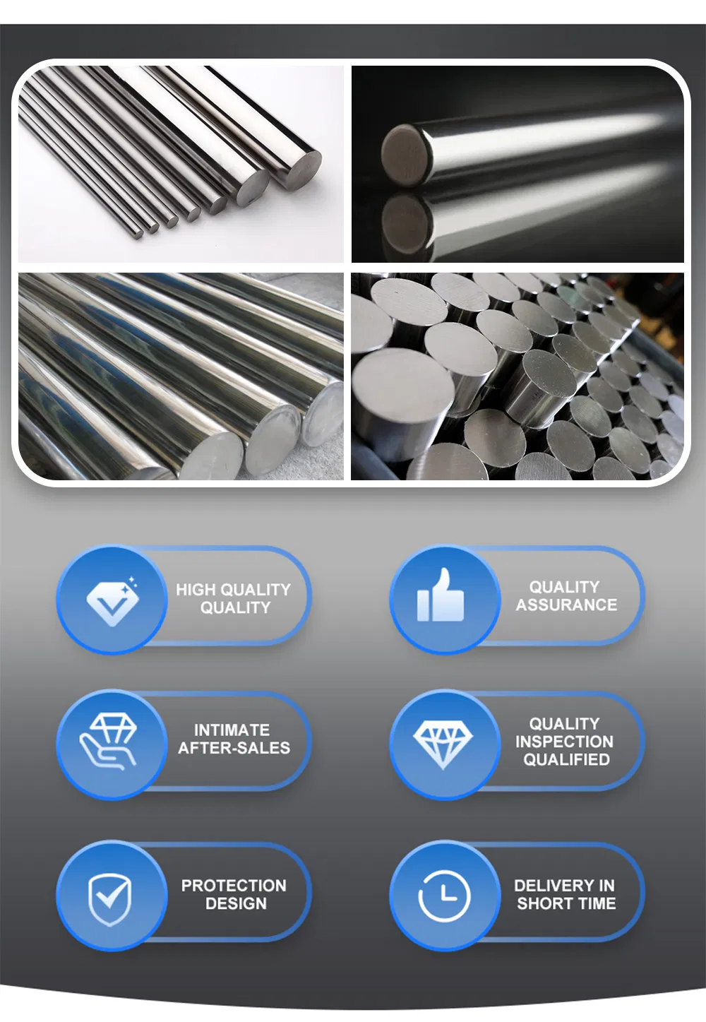 SAE 1020 S20c Ss440 A36 S235jr 1045 S45c C45 4140 En19 Scm440 40cr B7 42CrMo4 12L14 1215 Cold Drawn Stainless Steel Round Bar Steel Bar