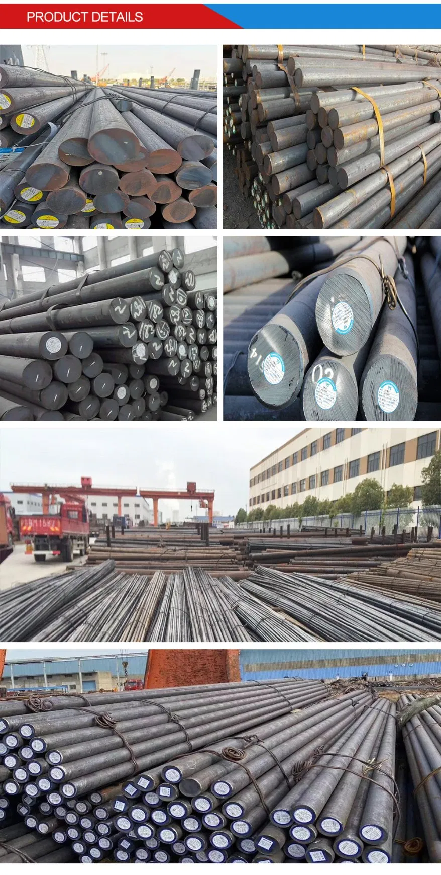 SAE 1020 S20c Ss440 A36 S235jr 1045 S45c C45 4140 En19 Scm440 40cr B7 42CrMo4 12L14 1215 Cold Drawn Steel Round Bar Steel Bar